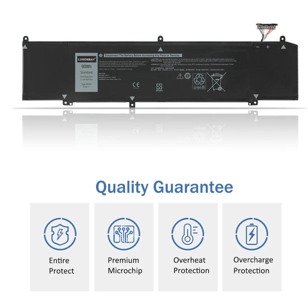 90WH XRGXX Replacement Battery For DELL Alienware M15 M17 R1 ALW15M-D1735R R1725S R1735R R1738R R1748R G5 5590 G7 7590 7790