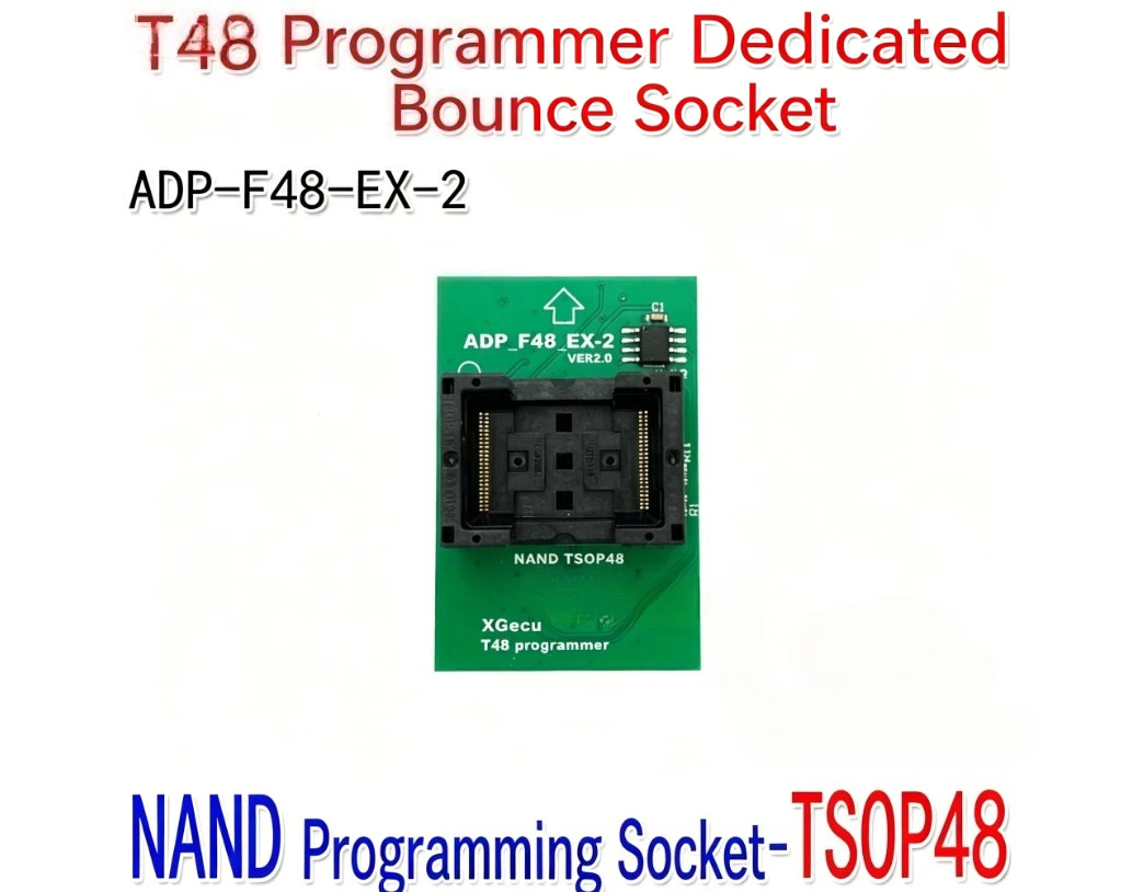 Programmeur T48, adaptateur dédié, prise de programmation, testeur de lecture/écriture de puces NAND Flash TSOP48