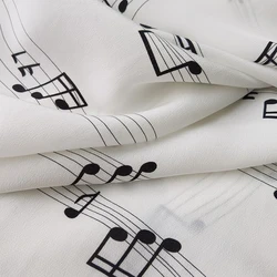 52'' Wide By Meter Mulberry Pure Natural Silk Crepe De Chine Material Fabric Music