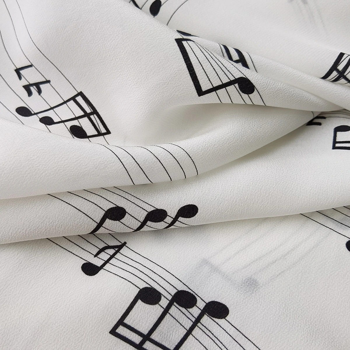 52'' Wide By Meter Mulberry Pure Natural Silk Crepe De Chine Material Fabric Music