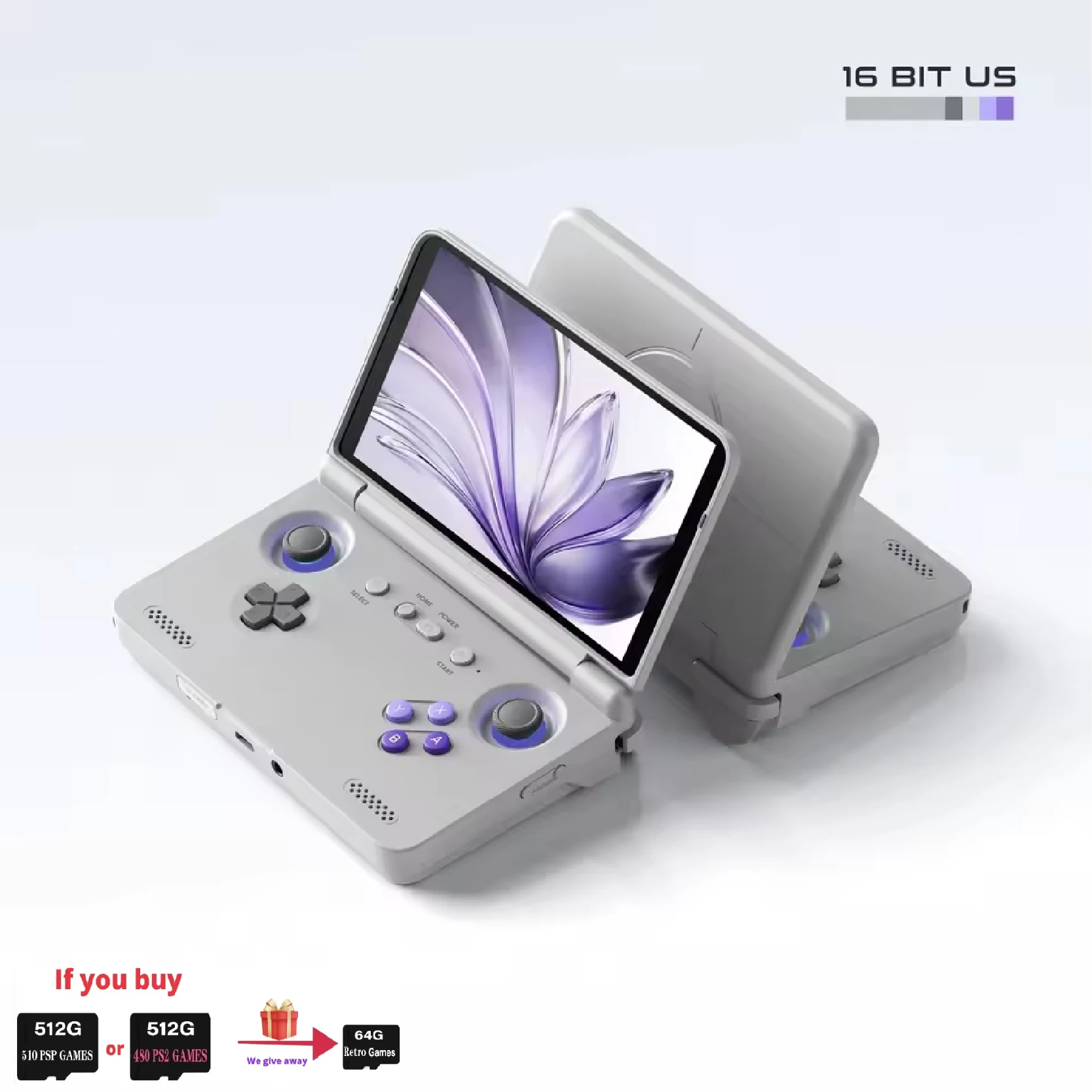 Retroid Pocket Flip 2 ハンドヘルドコンソール SD865 5.5 インチ
