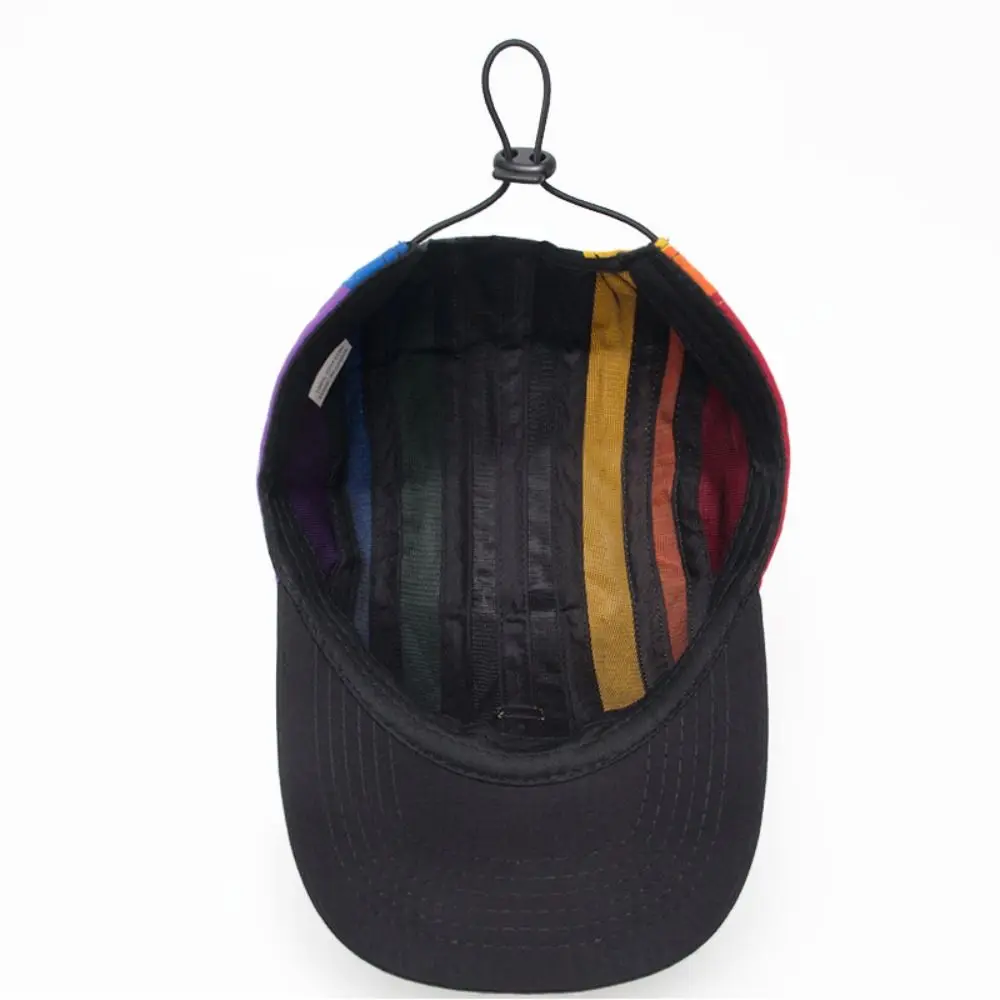 

Color Matching Rainbow Baseball Caps Adjustable UV Protection Snapback Cap Casual Sun Cap Men Sun Hats Street Dance