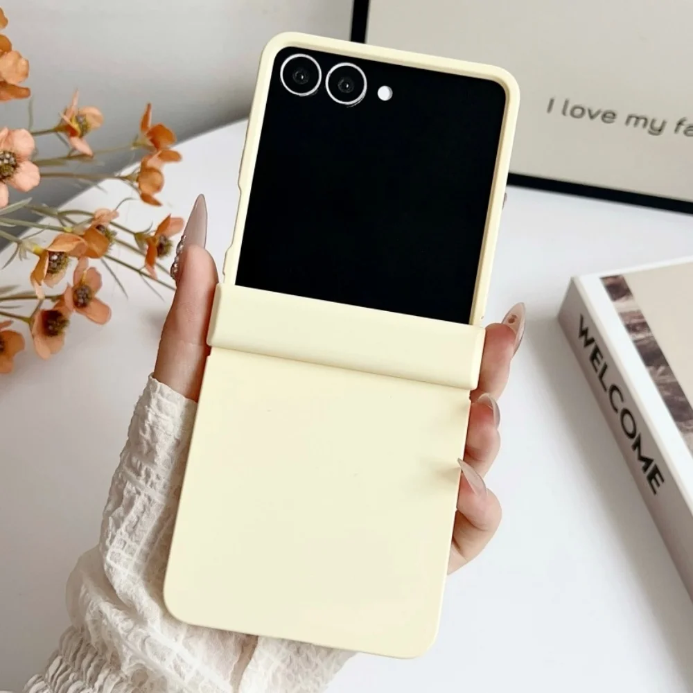 Modische Dopamin-Bonbonfarben Scharnier-Handyhülle für Samsung Galaxy Z Flip 8 7 6 5 Flip 4 3 5G Matte Schutz-Hartplastik-Hülle – Detail 15