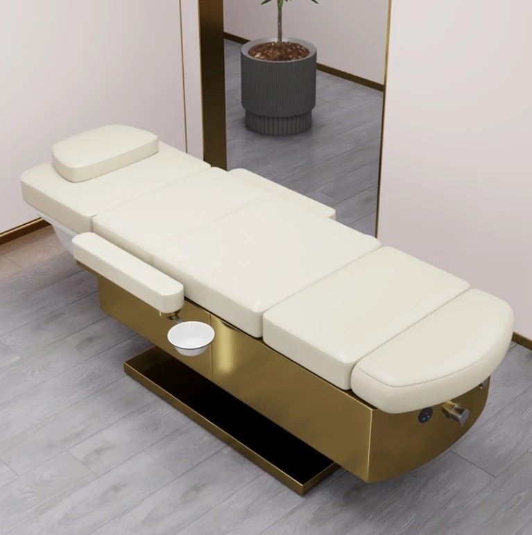 Electric Salon Beauty Hair Integrated Foot Bath Shampoo Bed Electric Head Treatment Water Circulation Fumigation Bed
