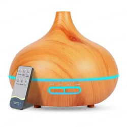 400ml Wood Grain Remote Control Fragrance Machine Ultrasonic Humidifier Household Spray Colorful Fragrance Lamp Perfume