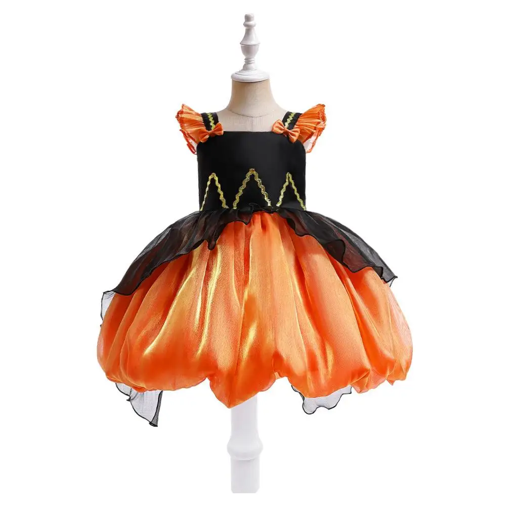 Gonna costume da strega primaverile per ragazze Performance Abito carino Halloween per bambini Par Stage Dance Scintillio Banchetto notturno