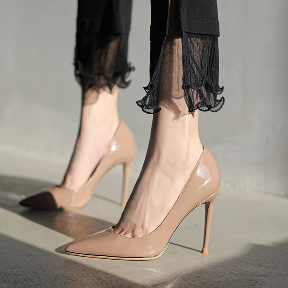 Pump Dance Heels Khaki Beige High Heels 12cm 10cm 8cm Women Jazz Sexy Salsa Heels Dancing Party Wedding Outdoor Dance Shoes