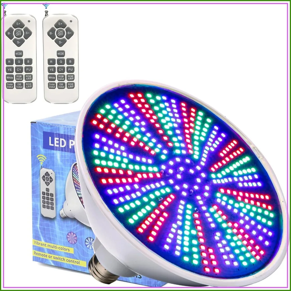 

50W LED Color Changing Pool Light, E26, Remote & Switch, Fits Pentair/Hayward