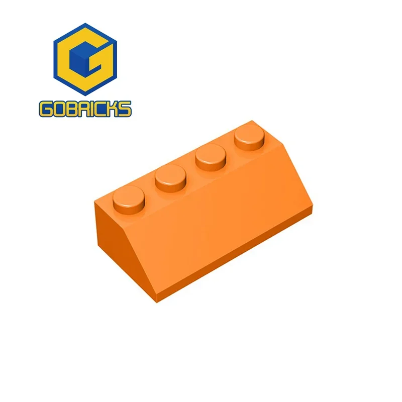 Gobricks 1 Pcs MOC Slope 2 x 4 45 Bricks Compatible With 3037 Model Building Blocks Children Birthday Gifts Educational Toys