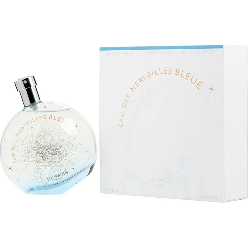 Hermes Eau Des Merveilles Bleue mujer Eau De Toilette Spray 100ml fragancia acuática Fougère aroma Original duradero