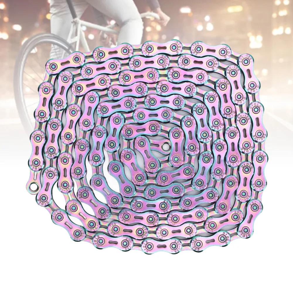 

12 Speed Bike Chain 126 Links 1/2 X 11/128 Inch Mountain Bike Chain Easy Installation High Carbon Steel Bike Drivetrain Chain