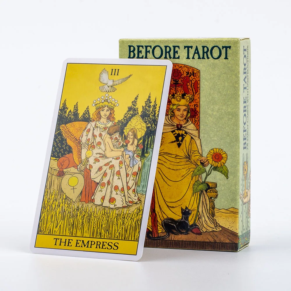 Before Tarot Traditional Images Oracle Deck Divination Board Game for  Family Party Women Kids Toys 78 Cards 10.4*6.1cm