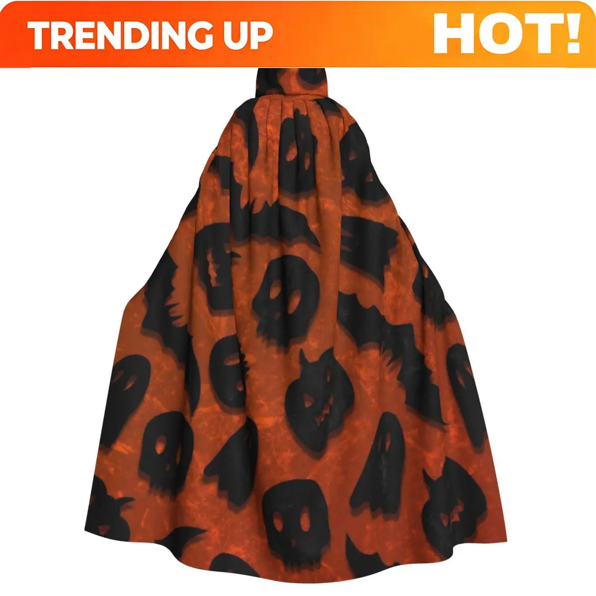 Customization Happy Halloween Cartoon Hooded Cloak Aldult Cape Unique Costume Party Accessory