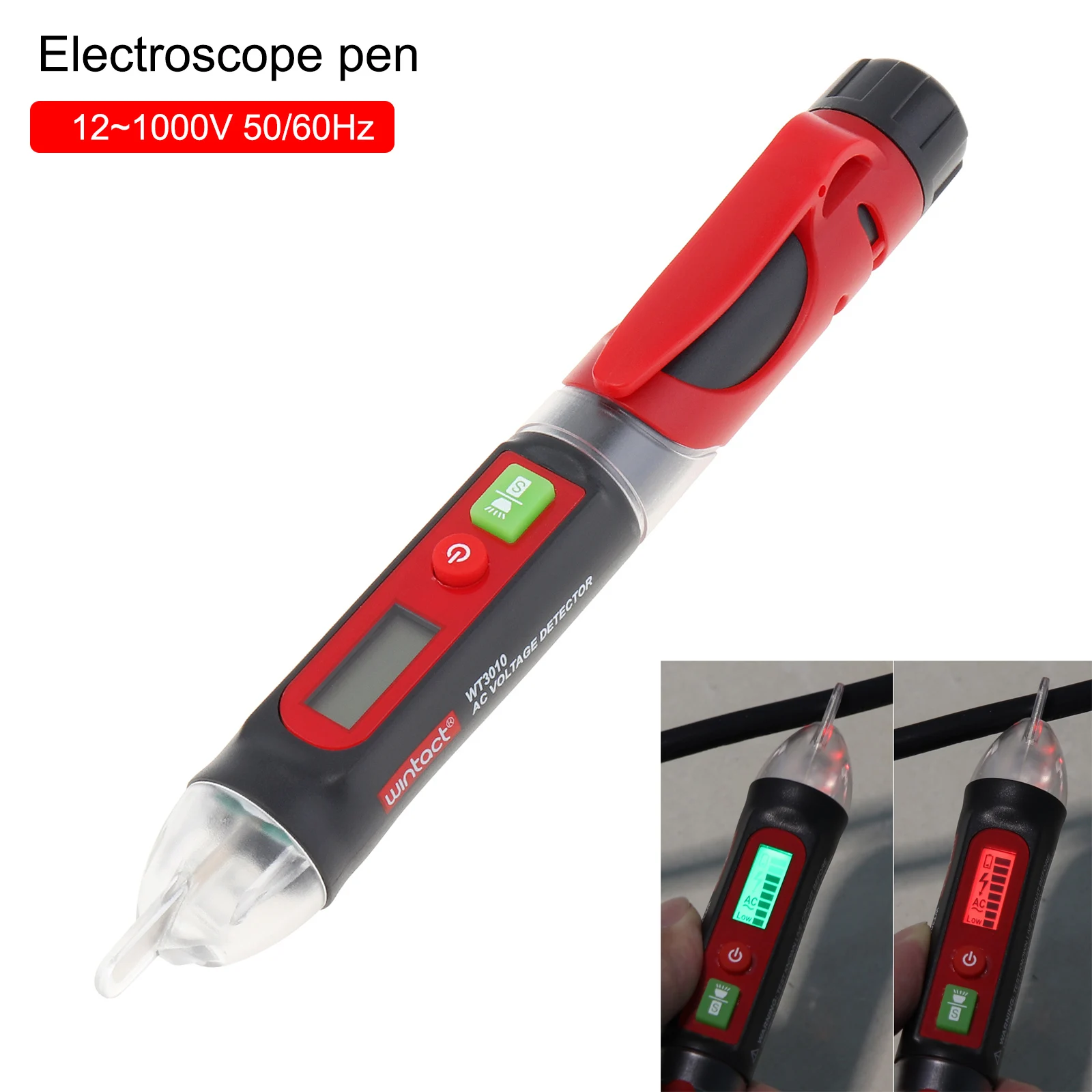 Non-Contact Dual Range AC Voltage Tester Electrical Tester Pen with Dual Range AC 12V-1000V 48V-1000V