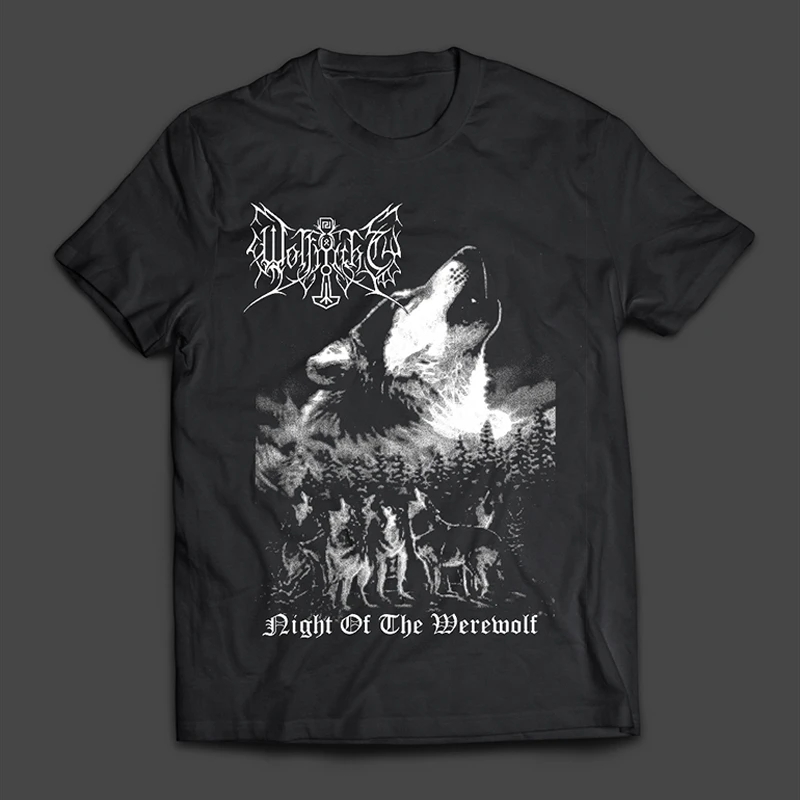 T-shirt décontracté à manches courtes pour homme, style rock black metal grec Wolfnacht Band 2026, inspiration classique européenne et américaine