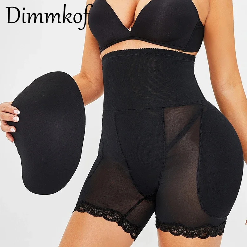 

Dimmkof High Waist Hip Enhancer Butt Lifter Panties Lace Padded Shapewear Panties Seamless Underwear Body Shaper Bum Buttock