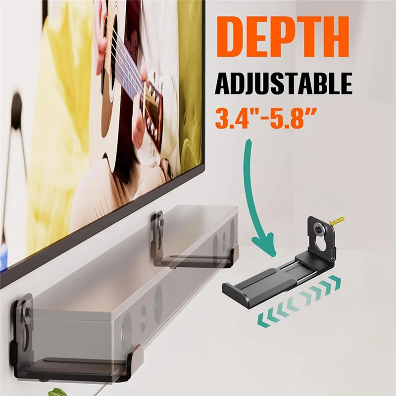 

A37T-2PCS Speaker Wall Mount Floating Rack For Heavy Duty Center Channel,Surround Sound Enhancements Speaker Hangers Holder