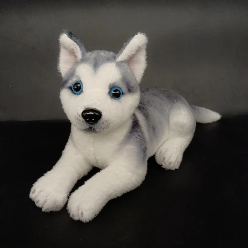 25/30CM Simulation Husky Dog Plush Toy Wolf Soft Stuffed Animal Cute Plush Kawaii Children Doll Fluffy Birthday Gift Child Boy