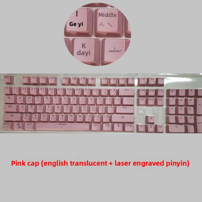 Cross border hot selling ABS keycaps square mechanical keyboard keycaps in small language keycaps