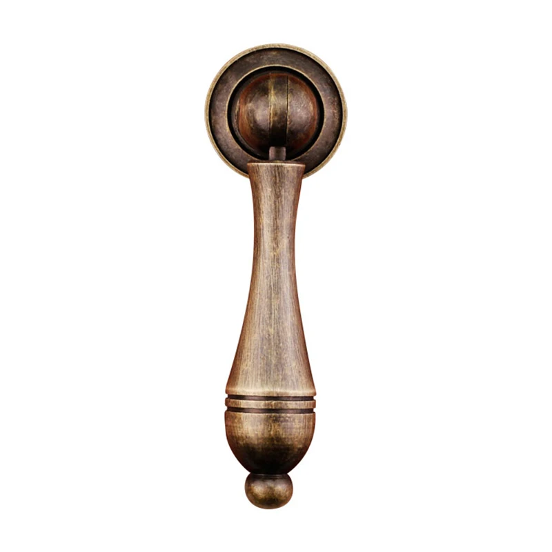 Retro 10PCS European Antique Pure Brass Furniture Pulls Handles Drawer Knobs Cupboard Wardrobe Dresser TV Wine Cabinet Pulls