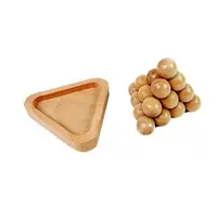 Intelligence Pyramid-shaped Wooden Beads Brain Teasers 3D Logic Mind Puzzle Game 3