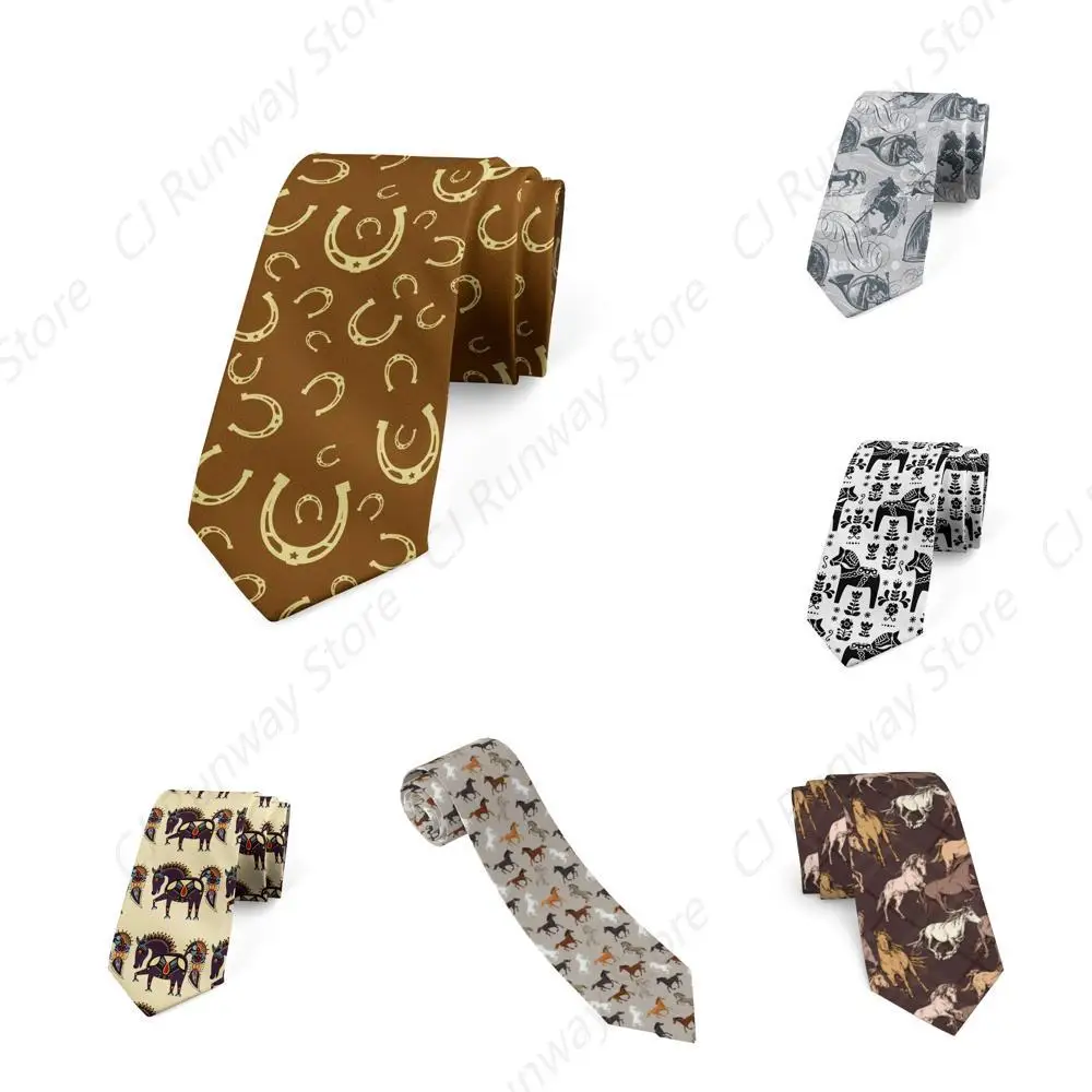 Men's Tie, Horses Animal Ties For Man Business Wedding Party Gift