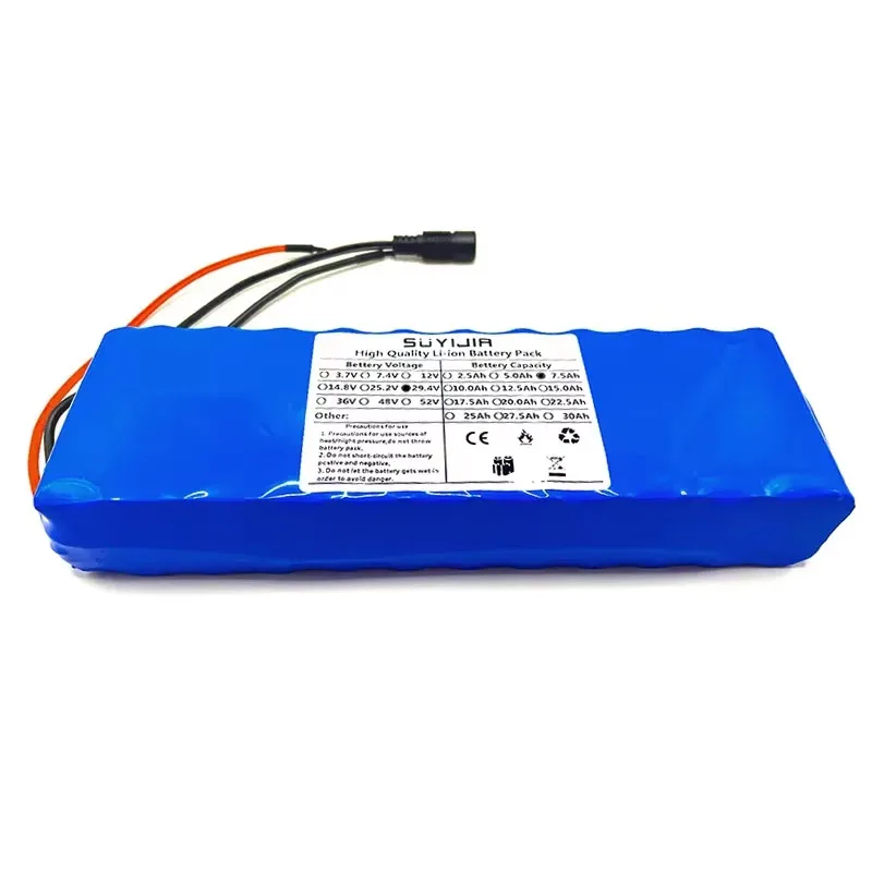 Gloednieuwe 7S3P 24 V 75000 MAh 18650 Lithium Batterij Elektrische Fiets Bromfiets Lithium Ion Batterij En US/EU 2a Lader