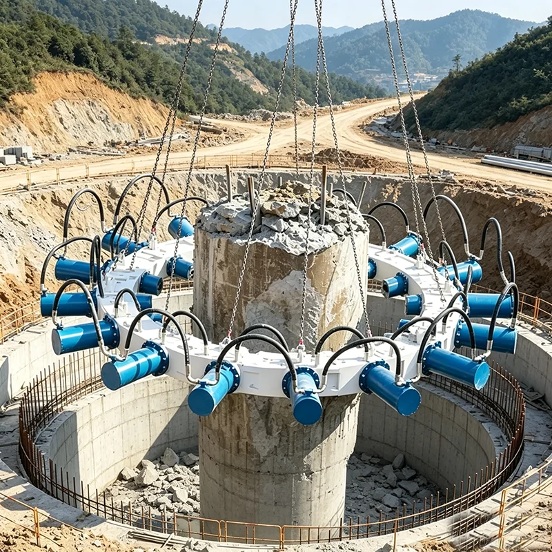 Heavy‑Duty Hydraulic Pile Cropper Excavator Mounted Concrete Pile Cutter for Piling Engineering Project