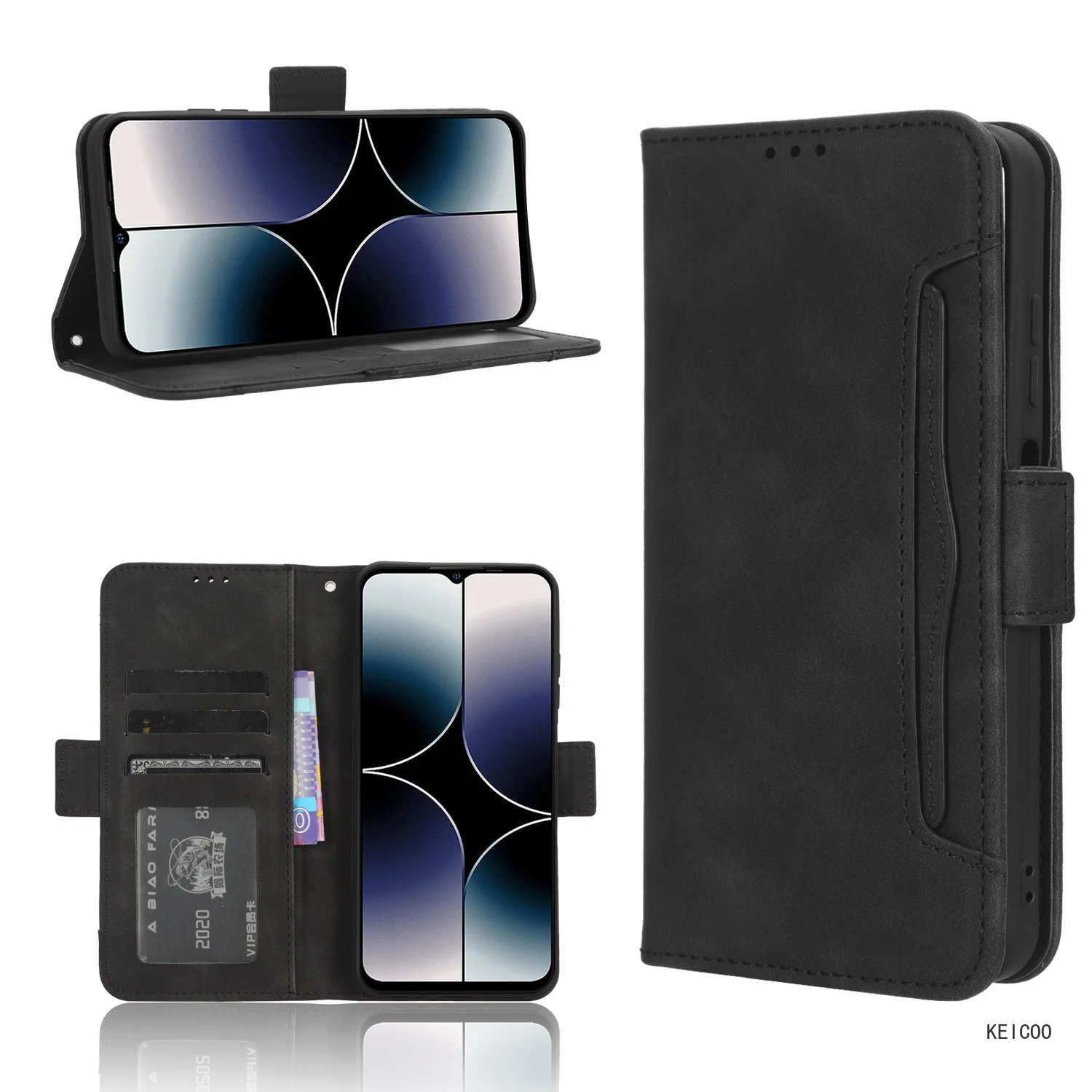 Luxury Multi-Card Slot Wallet Clip cover For Ulefone Note 16 15 Note16 Note15 Pro Shock Absorption Shell internal TPU soft case