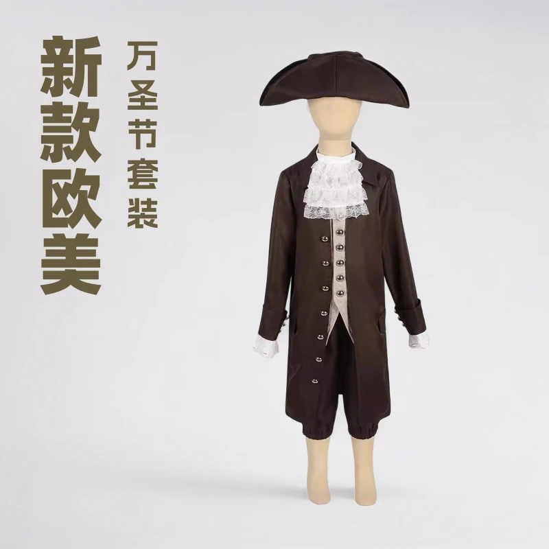 

New European And American Halloween Game Uniform For Boys Caribbean Pirate Costume Cosplay Role-playing Clothes