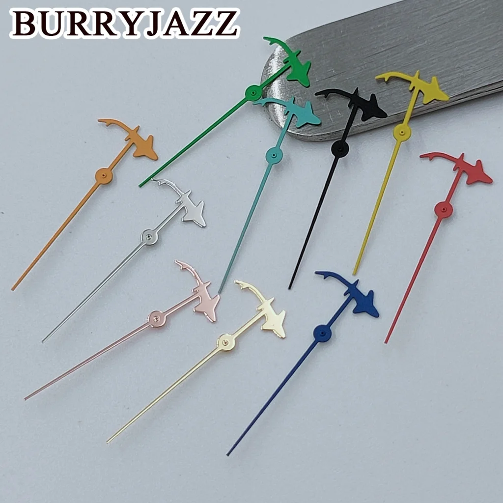 BURRYJAZZ NH35 NH36 NH38 7S26 7S36 4R35 4R36 นาฬิกามือสองสีดํา Rose Gold สีฟ้าสีเขียวสีแดงสีส้มมือสองมือ