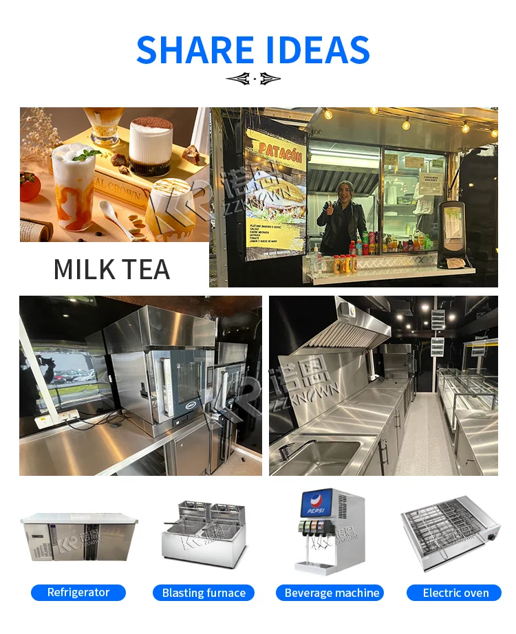 2024 Food Concession Trailer Coffee Cart Mobile Concession Food Trailer With Coffee Machine