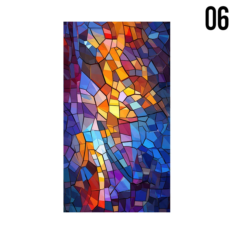 Multi Size Window Privacy Film Retro Church Stained Glass Films Frosted Window Sticker Home Bathroom Balcony Office Decor Film