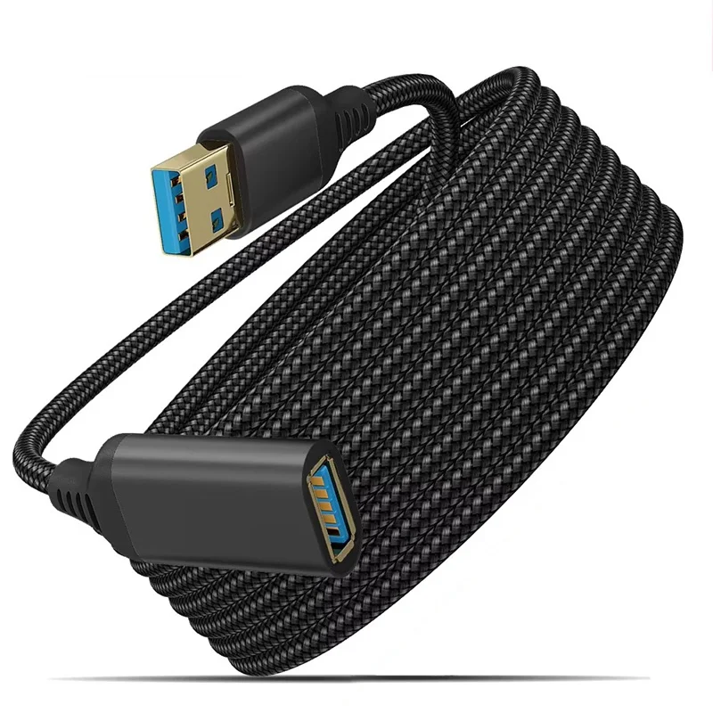 USB 3.0 Stecker auf Buchse Verlängerungskabel Hochgeschwindigkeitsübertragung Datenkabel Nylon geflochtenes Computer Kamera Drucker Verlängerungskabel