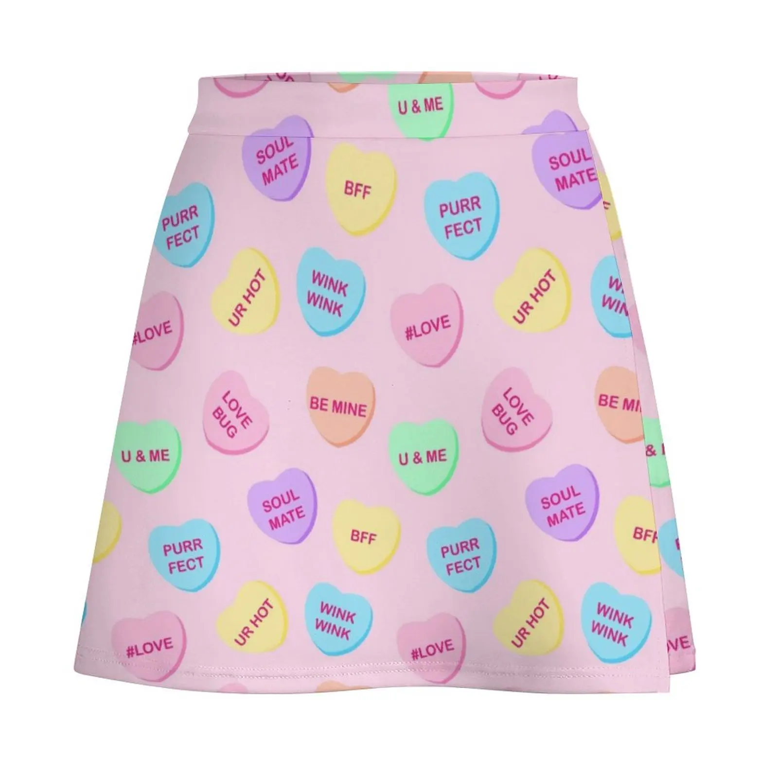 Valentine Candy Hearts Mini Skirt Skirt pants korean summer clothes skirts women summer 2026 Mini Skirt