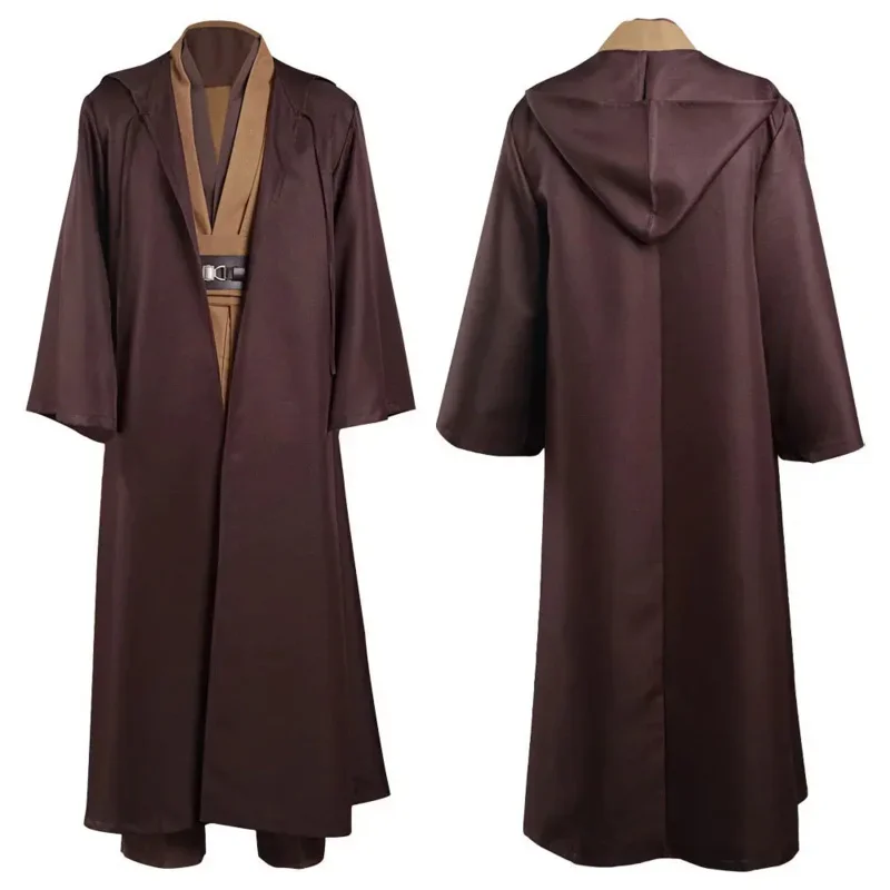 Obi Wan Kenobi Cosplay Costume Star and War Jedi Robe Suit Halloween Outfits Clothes Women Men Plus Size 3XL MN7