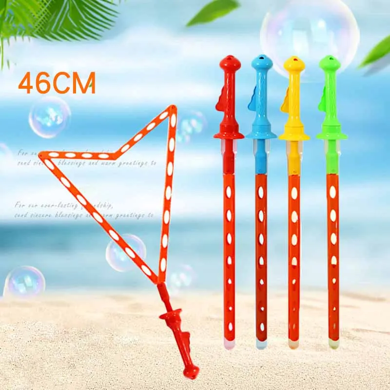 Children's Outdoor Bubble Blowing Toys Props Porous Western Sword Bubble Wand Oversized Bubble Toys Manual Bubble Blowing Toys