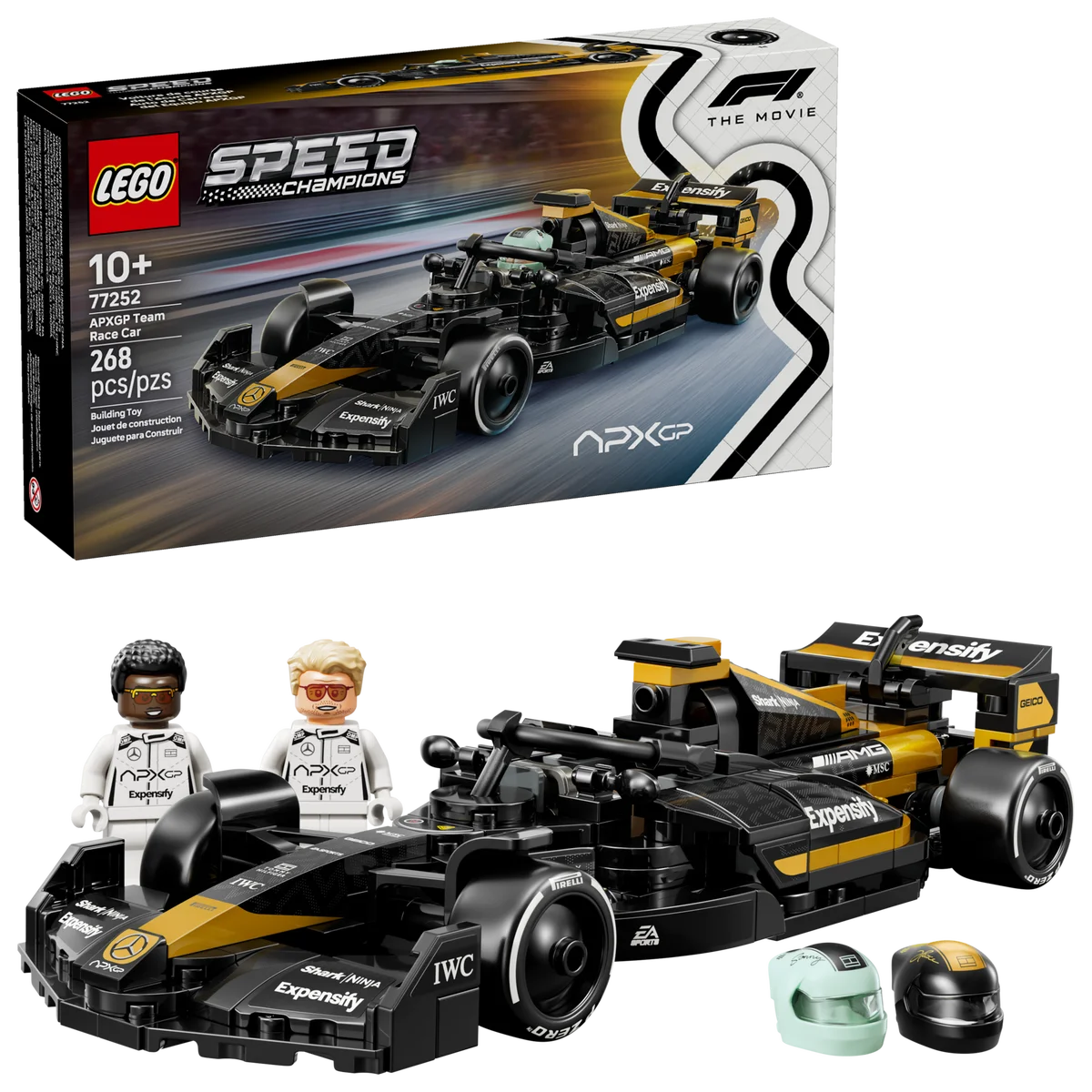 【prevente】lego-®-voiture-de-course-de-l'equipe-speed-champions-apxgp-de-f1-®-le-film-77252-garcons-et-filles-a-partir-de-10-ans-268-pieces