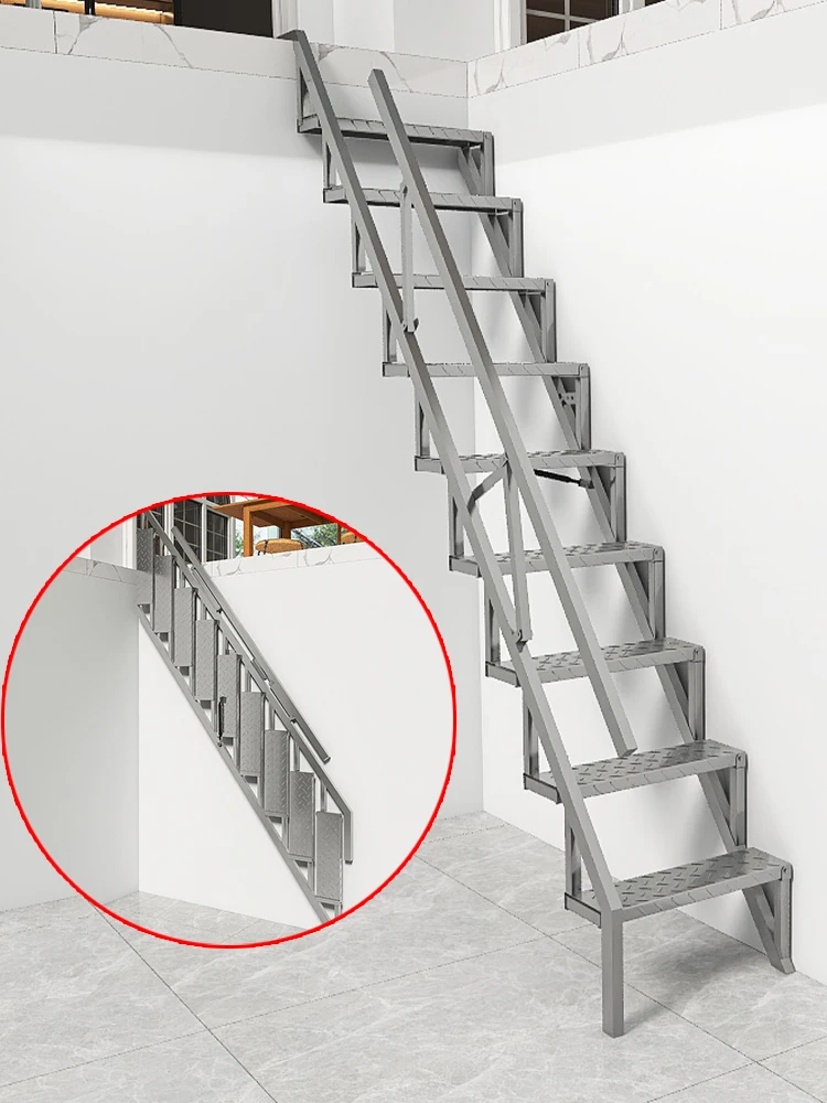 

Outdoor stainless steel ladder, indoor attic folding ladder, thickened multi-functional invisible telescopic ladder for outdoor