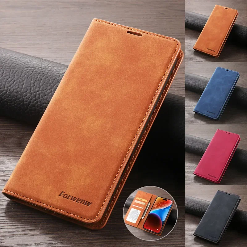 EUCAGR Retro Magnetische Flip PU Ledertasche für iPhone 17 Air 17 Pro Max 16E 15 16 Pro Max 16 Plus Brieftasche Karte Abdeckung Telefon Coque