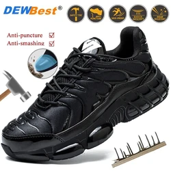 2024 new men's lightweight breathable sturdy anti-smash steel head anti-stabbing safety protection wear-resistant work shoes