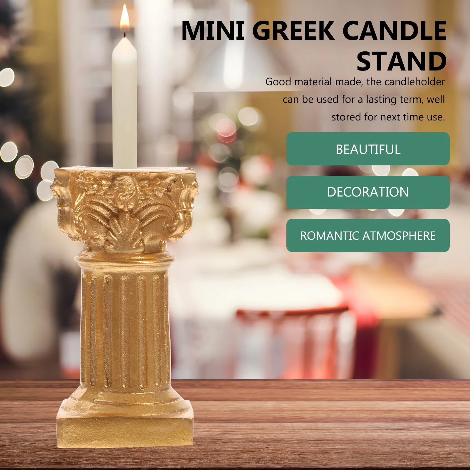 3 قطعة مجموعة حامل العمود الروماني الراتنج تمثال عمود صغير لسطح المكتب ديكور المنزل صور الدعامة حامل صغير