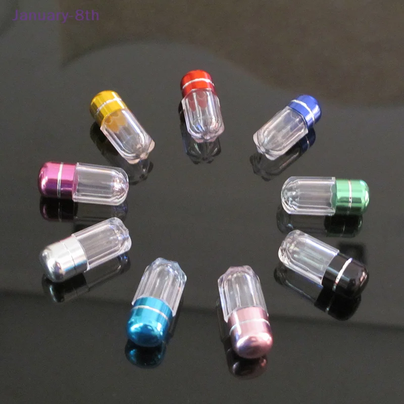 10Pcs Refillable Empty Small Capsule Bottle Pill Medicine Bottles With Container Shell Plastic Travel