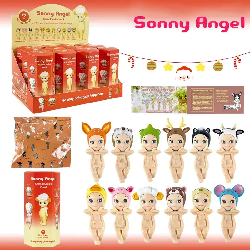 

Sonny Angel Blind Box Lying Down Hippers Action Figures Cute Kawaii Mysterious Surprise Toy Anime Model Doll Children Christmas