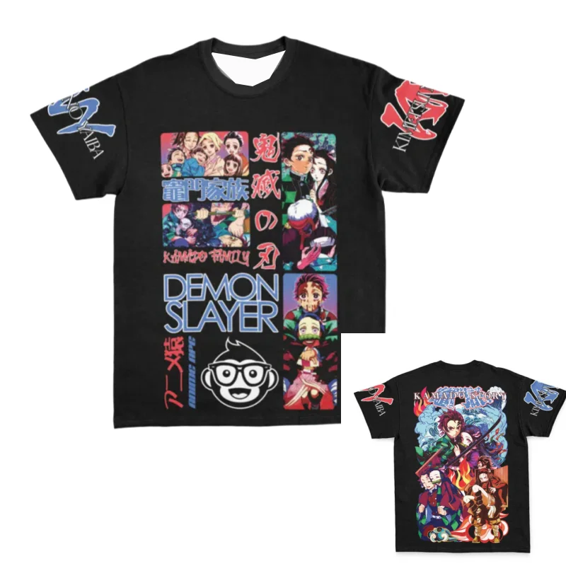 2025, neues Anime Ghost Annihilation Blade 3D-Druck, übergroßes T-Shirt für Erwachsene und Kinder, Y2K-Street-Fashion-Casual-Top