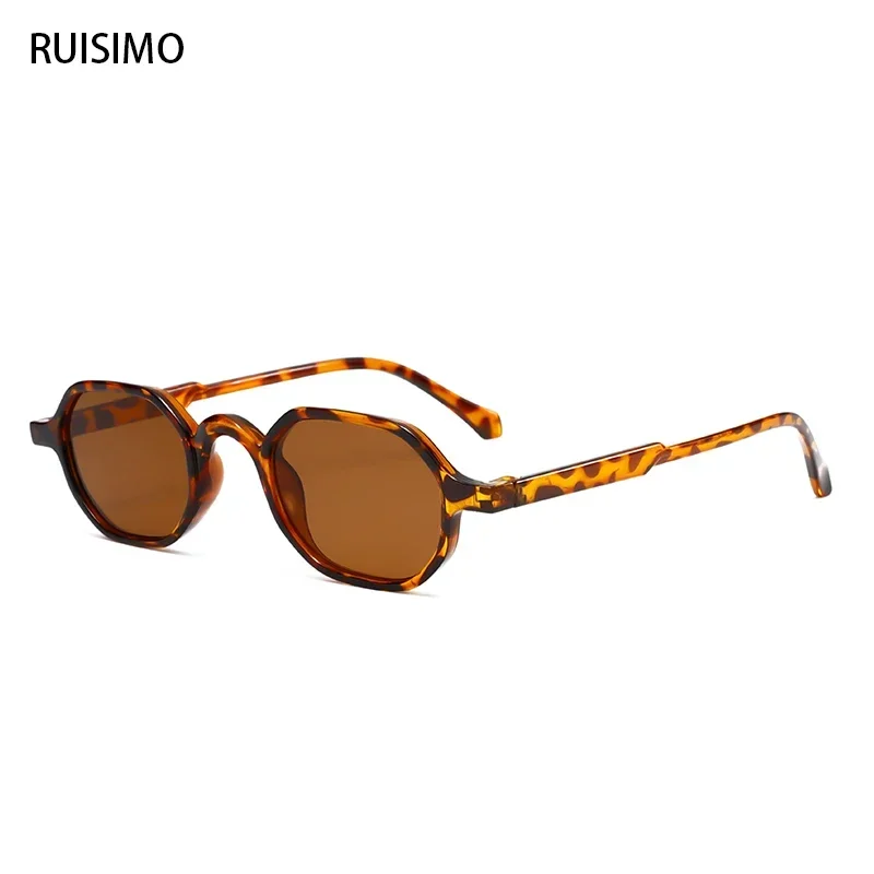 Lunettes de soleil carrées tendance pour femmes, nouvelles lunettes rétro décoratives pour hommes, lunettes de soleil bleues léopard, verres dégradés UV400