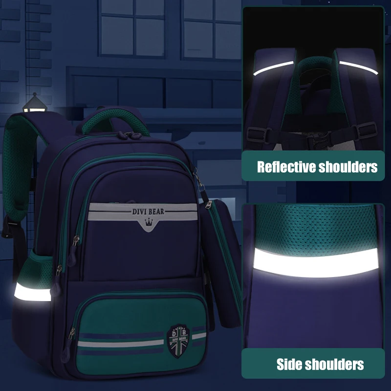 school bag Kids backpack water proof Preschool Ages 6-18 Spine protection Reduce the burden Large capacity