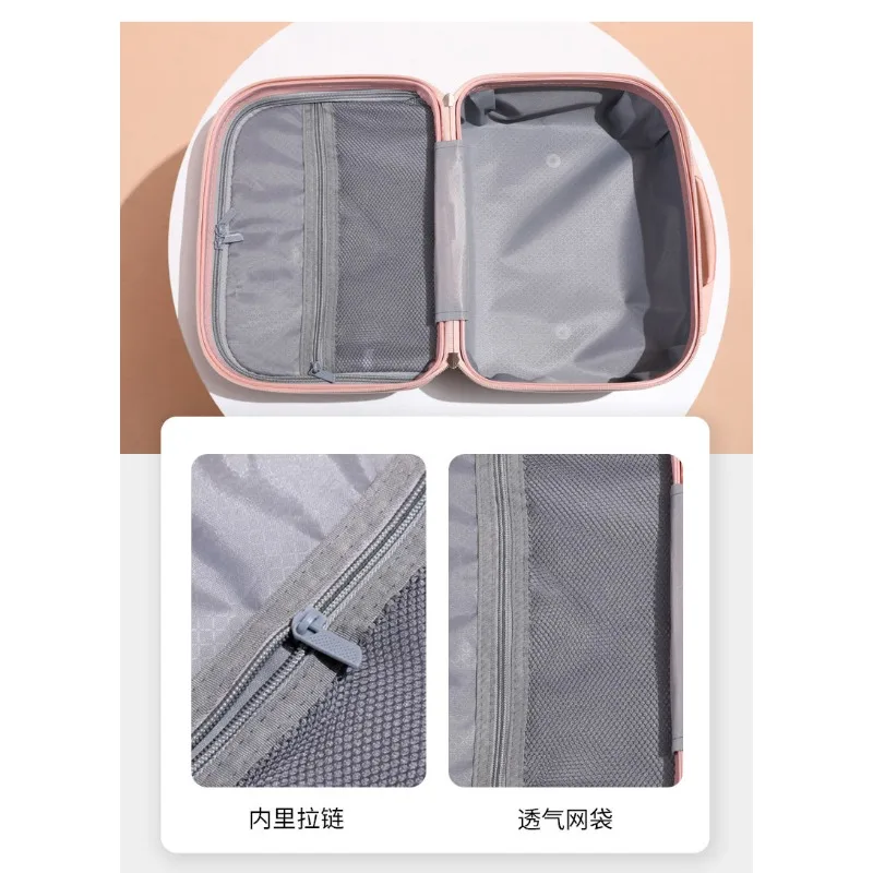 14 Inch Small Suitcase Lightweight Travel Portable Carry On Luggage Organizer Cosmetic Storage Box Gift For Woman Mini Case view 5