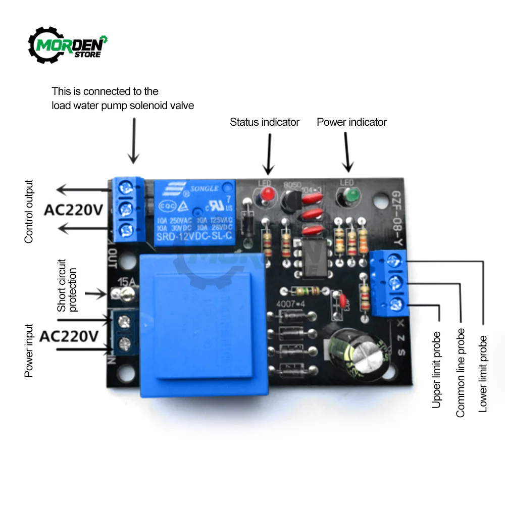 Water Level Controller Automatic Water Level Controller Water Level Switch Automatic Pumping Water Drainage for Switch Supply