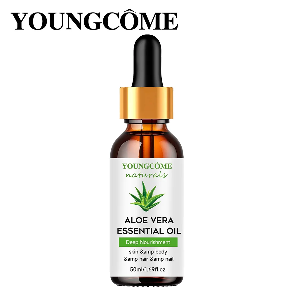 YOUNGCOME Pure Aloe Vera Moisturizing Essential Oil Nourishes The Skin Body Hair Healthy Hair Revitalizes Hair's Beauty